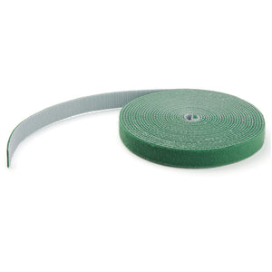 StarTech.com 100ft (30.5m) Hook and Loop Roll, Green, Cut-to-Size Reusable Cable Ties, Bulk Industrial Wire Fastener Tape, Adjustable Fabric Wraps, Reusable Self Gripping Cable Management Straps