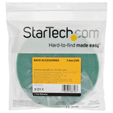 StarTech.com 25ft (7.6m) Hook and Loop Roll, Green, Cut-to-Size Reusable Cable Ties, Bulk Industrial Wire Fastener Tape, Adjustable Fabric Wraps, Reusable Self Gripping Cable Management Straps