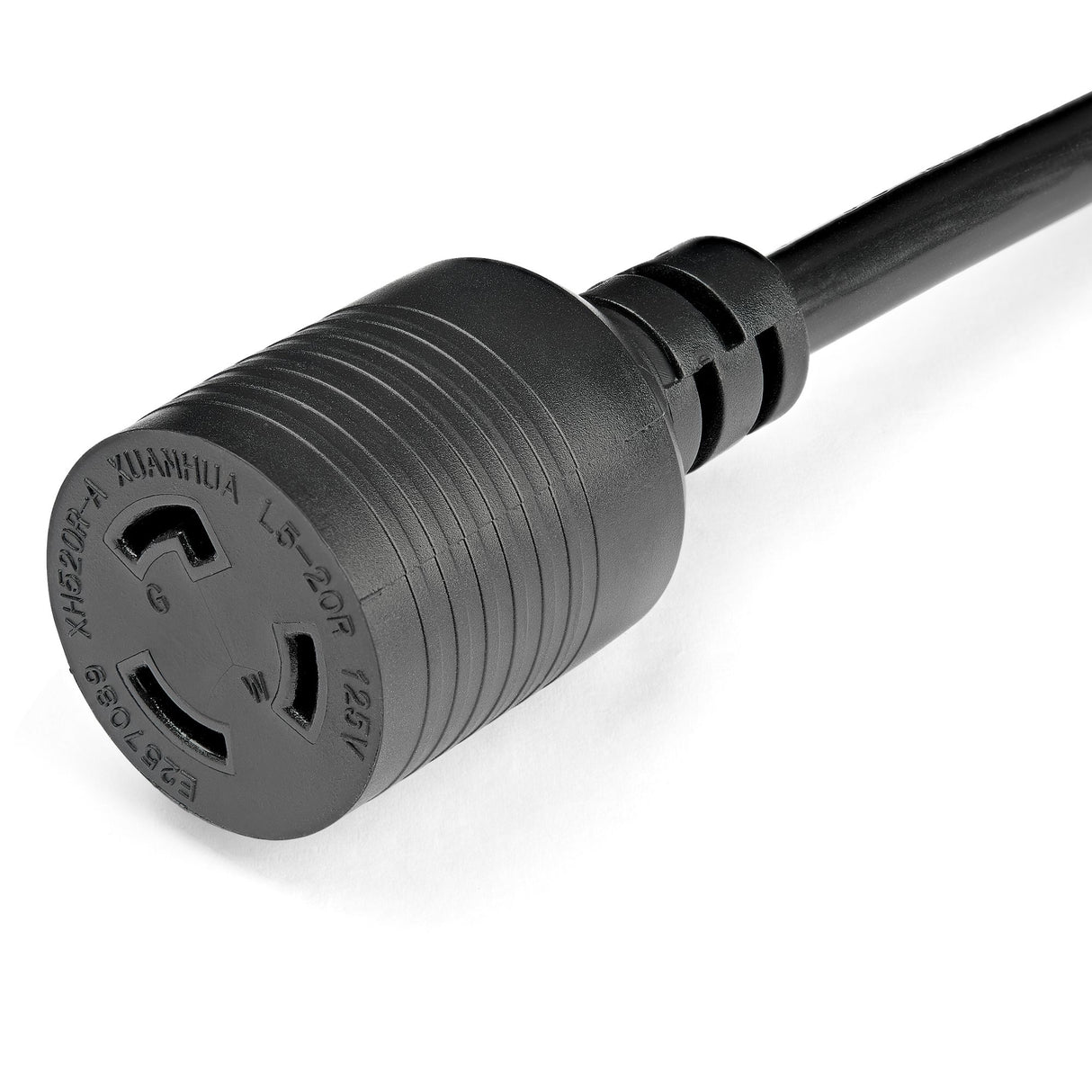 StarTech.com 1ft (30cm) Heavy Duty Extension Cord, NEMA L5-20R to NEMA 5-20P Black Extension Cord, 20A 125V, 12AWG, Heavy Gauge Power Extension Cable, NEMA L5-20R to NEMA 5-20P AC Power Cord - UL Listed
