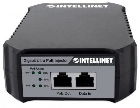 Intellinet Gigabit PoE++ Injector, One 95 W Port, IEEE 802.3bt (4PPoE) Compliant, Plastic Housing, Wall-mount Option