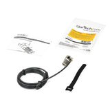 StarTech.com 6.6ft (2m) Laptop Cable Lock - 4-Digit Combination Laptop/Desktop Security Cable Lock for Wedge Slot Computers - Anti-Theft Vinyl-Coated Steel Combo Cable Lock - Portable - TAA