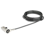 StarTech.com 6.6ft (2m) Laptop Cable Lock - 4-Digit Combination Laptop/Desktop Security Cable Lock for Wedge Slot Computers - Anti-Theft Vinyl-Coated Steel Combo Cable Lock - Portable - TAA
