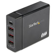 StarTech.com USB-C Charging Station - 72W Desktop Charger - 1x USB-C + 3x USB-A (60W Power Delivery + 12W) - Portable USB Type-C Charger - Laptop Replacement Charger - USB-C Power Adapter