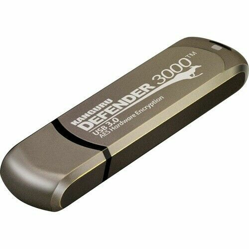 iStorage Kanguru Defender 3000™ SuperSpeed USB 3.0 256 GB| Secure Flash Drive | FIPS 140-3 Level 3 pending, FIPS 140-2 Level 3 Certified | AES-XTS 256-bit Hardware Encryption | TAA Compliant