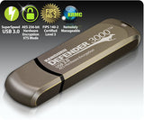 iStorage Kanguru Defender 3000™ SuperSpeed USB 3.0 256 GB| Secure Flash Drive | FIPS 140-3 Level 3 pending, FIPS 140-2 Level 3 Certified | AES-XTS 256-bit Hardware Encryption | TAA Compliant