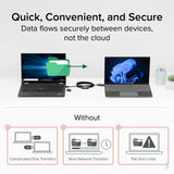 Plugable Technologies USB Data Transfer Cable PC to PC, Compatible with Windows USB C and USB 3.0, Transfer Files to New Computer with Included Bravura Easy Computer Sync Software, 6.6ft (USBC-TRAN)