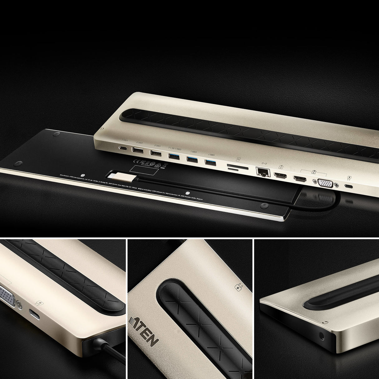 ATEN USB-C Multiport Dock with Power Pass-Through