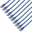 StarTech.com 6 ft. CAT6 Ethernet cable - 10 Pack - ETL Verified - Blue CAT6 Patch Cord - Molded RJ45 Connectors - 24 AWG Copper Wire - UTP Cable