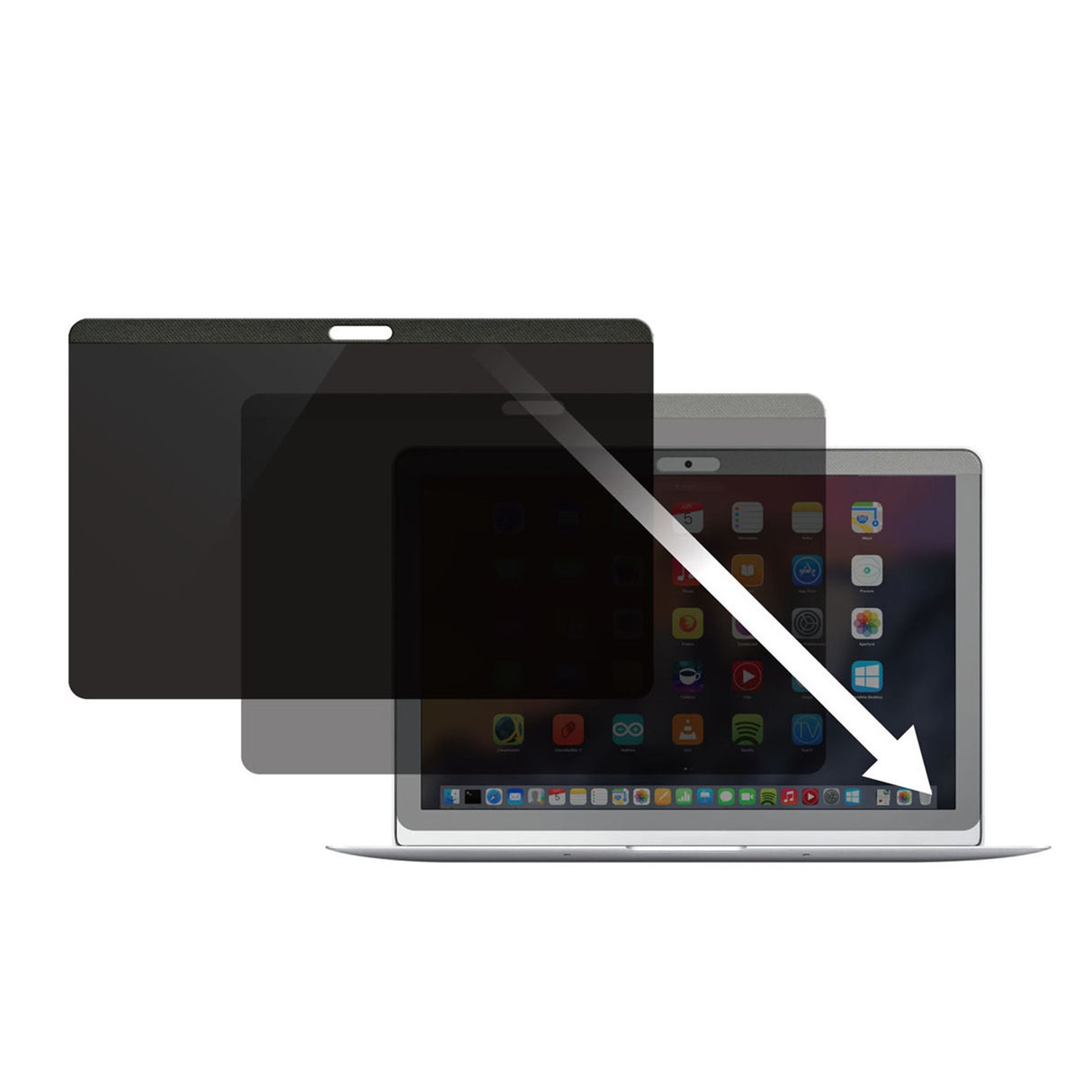 StarTech.com 13-inch MacBook Pro & MacBook Air Magnetic Laptop Privacy Screen, Blue Light Screen Protector, Reversible Anti-Glare Matte or Glossy Sides, Laptop Privacy Filter - TAA