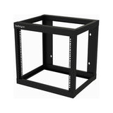StarTech.com 2-Post 9U Heavy-Duty Wall-Mount Network Rack, 19" Open Frame Server Rack, 18" Deep, Wall Mount Data Rack for IT / AV / Patch Panel / Computer Equipment