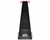 MSI HS01 Gaming Headset Stand 'Black with Red, Solid Metal Design, non slip base, Cable Organiser, Supports most headsets, Mobile holder'