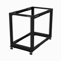 StarTech.com 15U 4-Post Server Rack, 19in Open Frame Rack with 40in (101cm) Mounting Depth and 1200lb (544kg) Weight Capacity, Mobile or Floor Mount IT Rack