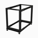 StarTech.com 15U 4-Post Server Rack, 19in Open Frame Rack with 40in (101cm) Mounting Depth and 1200lb (544kg) Weight Capacity, Mobile or Floor Mount IT Rack