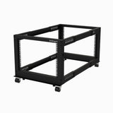 StarTech.com 8U 4-Post Server Rack, 19in Open Frame Rack with 40in (101cm) Mounting Depth and 1200lb (544kg) Weight Capacity, Mobile or Floor Mount IT Rack