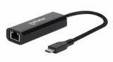 Manhattan USB-C to 2.5GBASE-T Gigabit (10/100/1000 Mbps & 2.5 Gbps) RJ45 Network Adapter, Multi-Gigabit Ethernet, Black, Three Year Warranty, Equivalent to US2GC30
