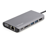 StarTech.com USB C Multiport Adapter - USB-C Mini Travel Dock w/ 4K HDMI or 1080p VGA - 3x USB 3.0 Hub, SD, GbE, Audio, 100W PD Pass-Through - Portable Docking Station for Laptop/Tablet