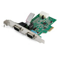 StarTech.com 2-port PCI Express RS232 Serial Adapter Card - PCIe RS232 Serial Host Controller Card - PCIe to Dual Serial DB9 Card - 16950 UART - Expansion Card - Windows & Linux - TAA