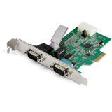 StarTech.com 2-port PCI Express RS232 Serial Adapter Card - PCIe RS232 Serial Host Controller Card - PCIe to Dual Serial DB9 Card - 16950 UART - Expansion Card - Windows & Linux - TAA