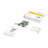 StarTech.com 2-port PCI Express RS232 Serial Adapter Card - PCIe RS232 Serial Host Controller Card - PCIe to Dual Serial DB9 Card - 16950 UART - Expansion Card - Windows & Linux - TAA
