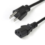 StarTech.com 10ft (3m) Computer Power Cord, NEMA 5-15P to C13, 10A 125V, 10 Pack, 18AWG, Black Replacement AC Power Cord, Printer Power Cord, PC Power Supply Cable, Monitor Power Cable - UL Listed