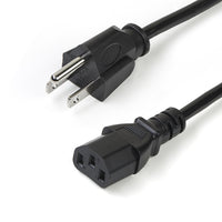 StarTech.com 10ft (3m) Computer Power Cord, NEMA 5-15P to C13, 10A 125V, 10 Pack, 18AWG, Black Replacement AC Power Cord, Printer Power Cord, PC Power Supply Cable, Monitor Power Cable - UL Listed