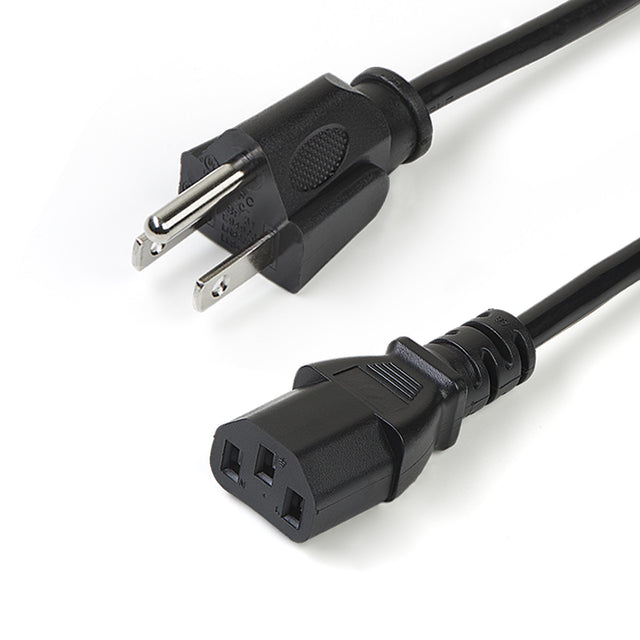 StarTech.com 10ft (3m) Computer Power Cord, NEMA 5-15P to C13, 10A 125V, 10 Pack, 18AWG, Black Replacement AC Power Cord, Printer Power Cord, PC Power Supply Cable, Monitor Power Cable - UL Listed
