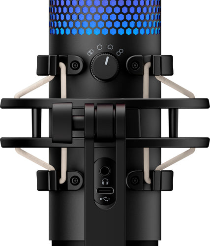 HyperX QuadCast S - USB Microphone (Black-Grey) - RGB Lighting
