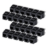 StarTech.com Cat6 Keystone Jack, 24-Pack RJ45 Ethernet Keystone Jacks, UTP Cat6 Wall Jack, 180-Degree 110 Punch Down, Black