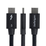 StarTech.com 2.6ft (80cm) Right Angle Thunderbolt 5 Cable, 80Gbps/Up to 120Gbps, 240W PD, 8K 60Hz, Certified Thunderbolt Cable, Compatible w/Thunderbolt 4/USB4/USB-C