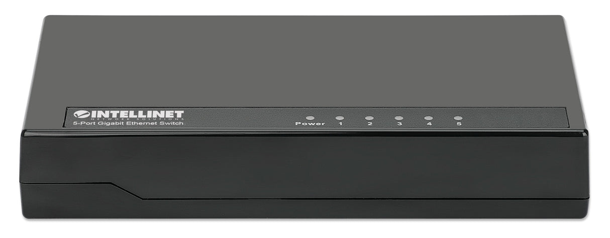 Intellinet 5-Port Gigabit Ethernet Switch Desktop Size, Plastic, IEEE 802.3az (Energy Efficient Ethernet), Black