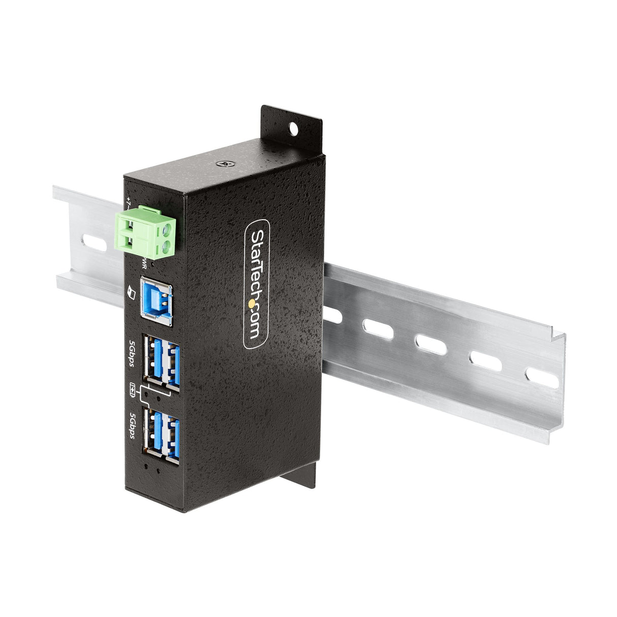 StarTech.com 4-Port Managed USB Hub with 4x USB-A, Heavy Duty with Metal Industrial Housing, ESD & Surge Protection, Wall/Desk/Din-Rail Mountable, USB 3.0/3.1/3.2 Gen 1 5Gbps - TAA