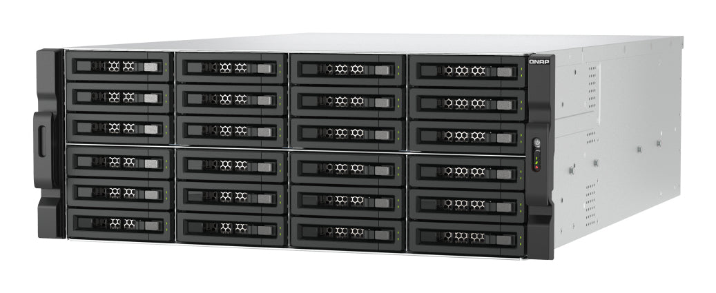 QNAP TL-R2400PES-RP storage drive enclosure HDD/SSD enclosure Black, Grey 2.5/3.5"