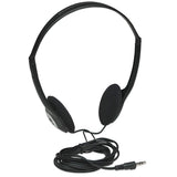 Manhattan Stereo On-Ear Headphones (3.5mm), Adjustable Split Headband, Foam Earpads, Speaker 80W max, Standard 3.5mm stereo jack/plug for audio output, cable 2.2m, Black, Three Year Warranty