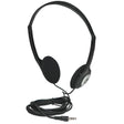 Manhattan Stereo On-Ear Headphones (3.5mm), Adjustable Split Headband, Foam Earpads, Speaker 80W max, Standard 3.5mm stereo jack/plug for audio output, cable 2.2m, Black, Three Year Warranty