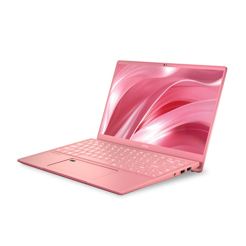 MSI Prestige 14 A10SC-255CA Intel® Core™ i7 i7-10710U Laptop 35.6 cm (14") 4K Ultra HD 16 GB LPDDR3-SDRAM 512 GB SSD NVIDIA® GeForce® GTX 1650 Max-Q Wi-Fi 6 (802.11ax) Windows 10 Pro Pink