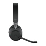 Jabra Evolve2 65 UC Stereo Std Headset Wireless Head-band Office/Call center USB Type-C Bluetooth Charging stand Black