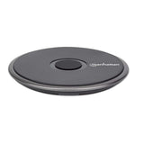 Manhattan Smartphone Wireless Charging Pad, QI certified, 10W, 7.5W and 5W charging, USB-C to USB-A cable included, USB-C input into pad, Cable 1.5m, Black, Three Year Warranty, Boxed
