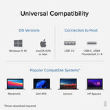 Plugable Technologies Dual Monitor Adapter for M1/M2/M3 Based macOS Systems, Windows, ChromeOS. Broad Compatibility - Thunderbolt, USB-C or USB 3.0 to HDMI Adapter for Dual Monitors at 1920x1080 @ 60Hz resolution