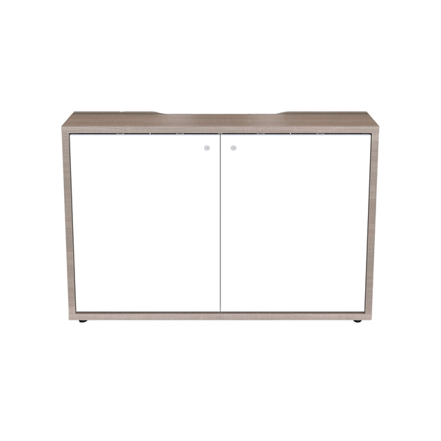 Middle Atlantic C3 Series HPL Woodkit, 2 Bay, 32 Inches High, 5th Ave Elm with White Gloss Doors