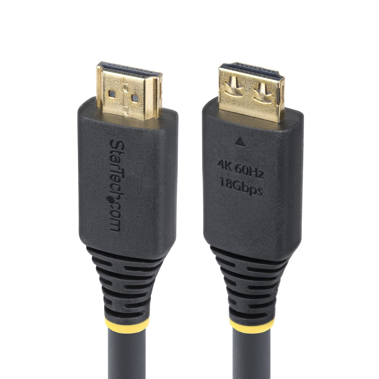 StarTech.com 20ft (6.1m) High Speed HDMI Cable with Gripping Connectors, 4K 60Hz/1440p 144Hz, HDR10/HDCP 2.2/ARC, 18Gbps, UHD HDMI Cord for TV/Monitor/Display, TPE Jacket