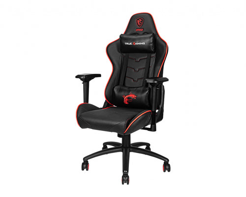MSI MAG CH120X Gaming Chair 'Black, Steel frame, Recline-able backrest, Adjustable 4D Armrests, breathable foam, 4D Armrests, Ergonomic headrest pillow, Lumbar support cushion'
