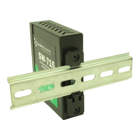 Brainboxes SW-715 network switch Unmanaged Gigabit Ethernet (10/100/1000) Black, Green
