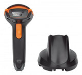 Manhattan Wireless 2D Handheld Barcode Scanner, 250mm Scan Depth, up to 80m effective range (line of sight), Max Ambient Light 100,000 lux (sunlight), Black, Three Year Warranty