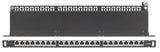 Intellinet Patch Panel, Cat6a, FTP, 24-Port, 19", 0.5U, Shielded, 90° Top-Entry Punch Down Blocks, Black