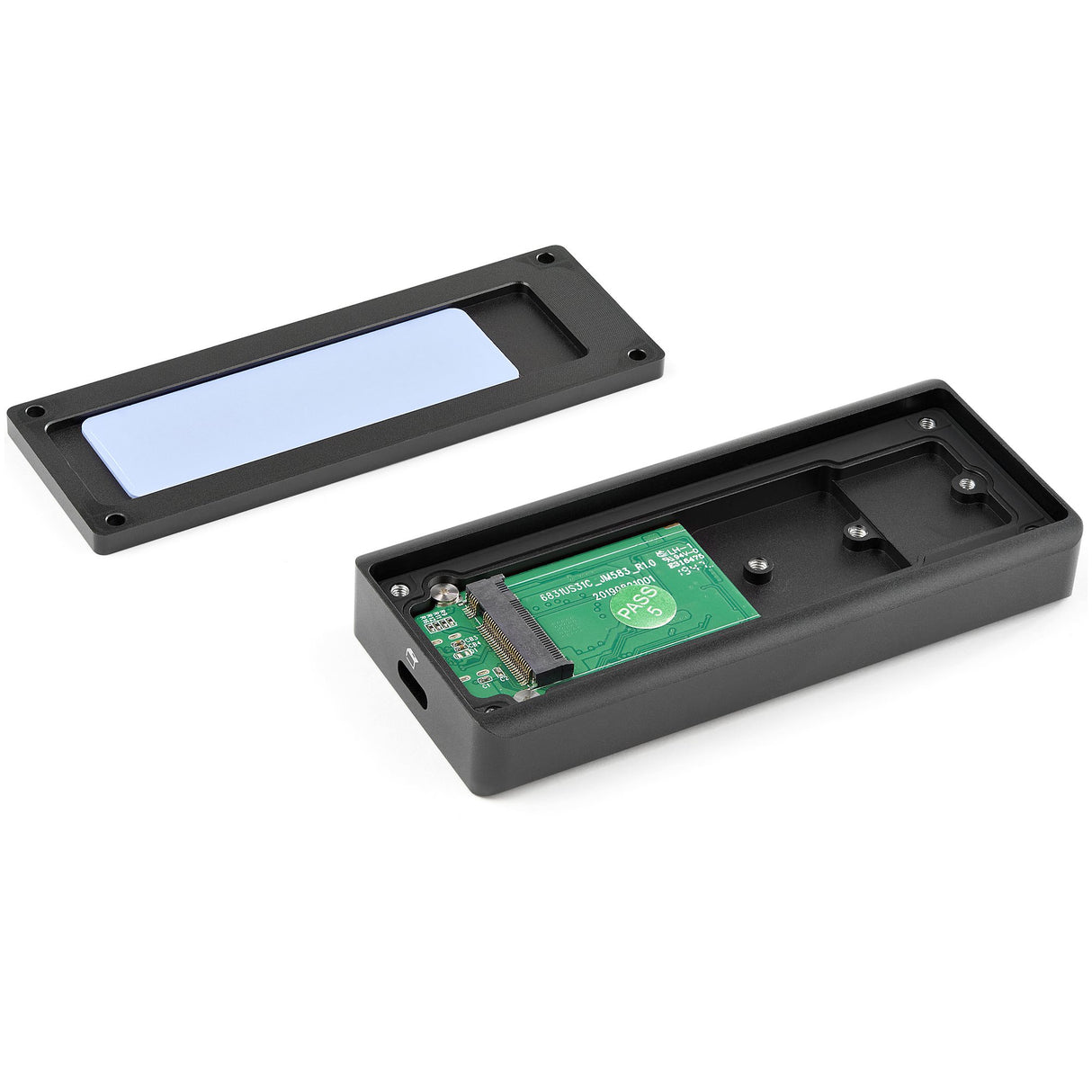 StarTech.com USB-C 10Gbps M.2 NVMe PCIe SSD Enclosure - Rugged Aluminum External M.2 PCIe M-Key Case IP67 Rated - 1GB/s Read/Write - Supports 2230/2242/2260/2280 - TB3 Compatible - Mac/PC - TAA