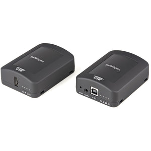 StarTech.com USB 2.0 Extender over Cat5e/Cat6 Cable (RJ45) - Locally or Remotely Powered Industrial Metal USB Extender Adapter Kit w/ ESD Protection - 330ft/100m - 480 Mbps