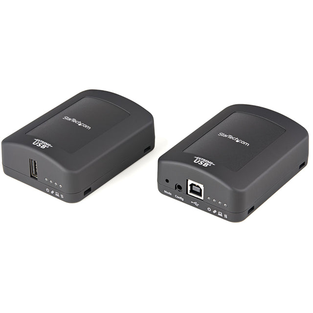 StarTech.com USB 2.0 Extender over Cat5e/Cat6 Cable (RJ45) - Locally or Remotely Powered Industrial Metal USB Extender Adapter Kit w/ ESD Protection - 330ft/100m - 480 Mbps