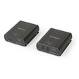 StarTech.com 2 Port USB 2.0 Extender Hub over Cat5e/Cat6 Cable (RJ45) - 330ft/100m Industrial Metal USB Extender Adapter Kit w/ ESD Protection - Externally Powered - 480 Mbps