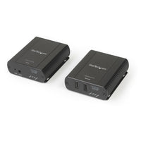 StarTech.com 2 Port USB 2.0 Extender Hub over Cat5e/Cat6 Cable (RJ45) - 330ft/100m Industrial Metal USB Extender Adapter Kit w/ ESD Protection - Externally Powered - 480 Mbps