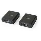 StarTech.com 2 Port USB 2.0 Extender Hub over Cat5e/Cat6 Cable (RJ45) - 330ft/100m Industrial Metal USB Extender Adapter Kit w/ ESD Protection - Externally Powered - 480 Mbps
